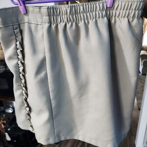 Light Gray Ruffle Trim Skirt